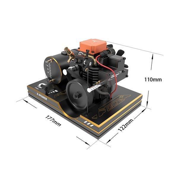 enginediy RC Engine [ Newly Release ] Toyan Engine Base for FS-S100 FS-S100G Full Metal Toyan Engine Bracket with Metal Tank, Battery Box, One Key Start Button, ect.